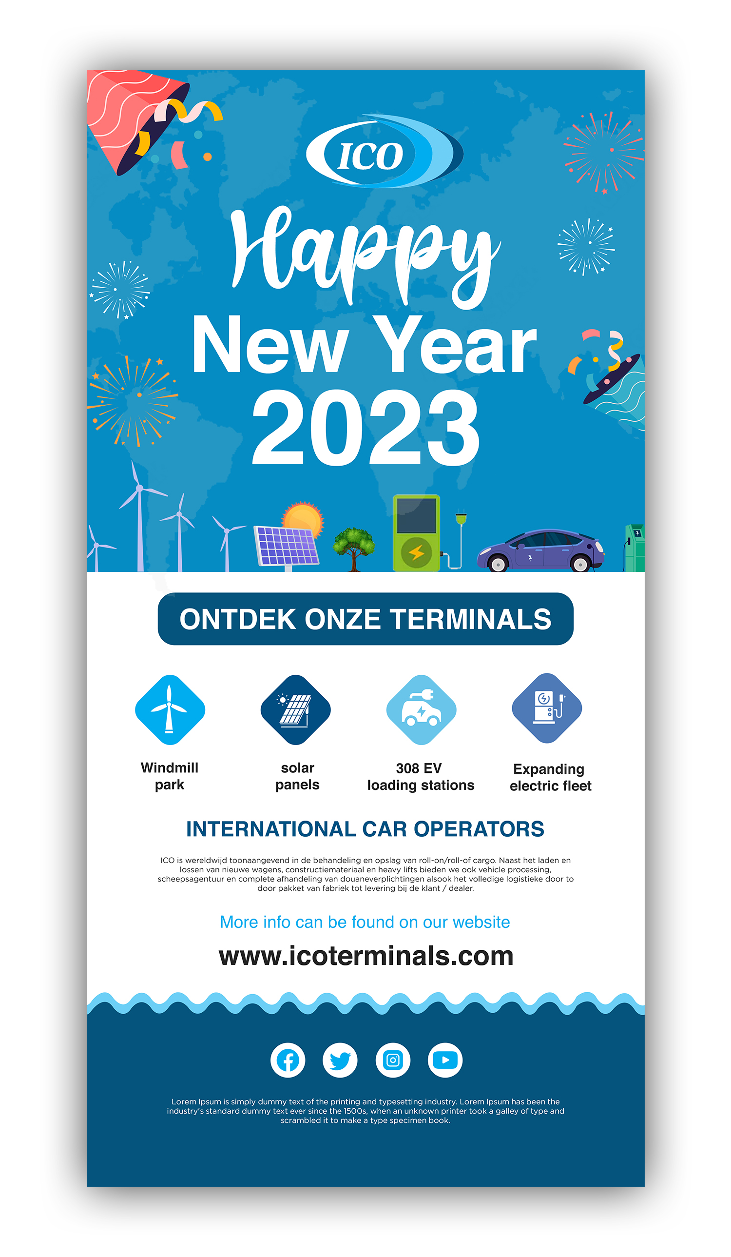 Diseño de Tarjeta de Felicitación por debdesign para ICO | Diseño #29606331