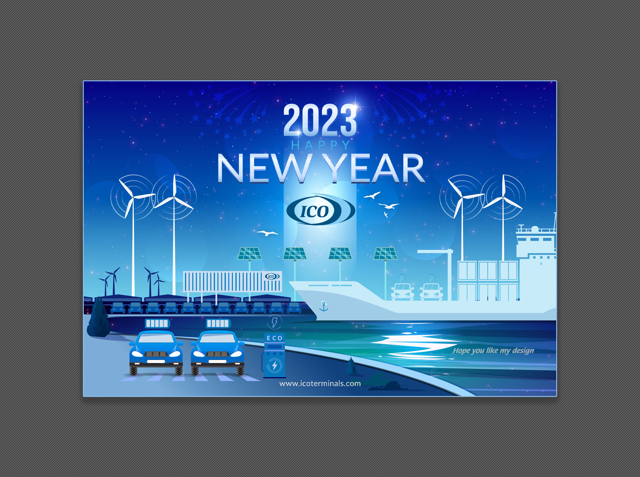 Diseño de Tarjeta de Felicitación por falcon.wings para ICO | Diseño #29538474