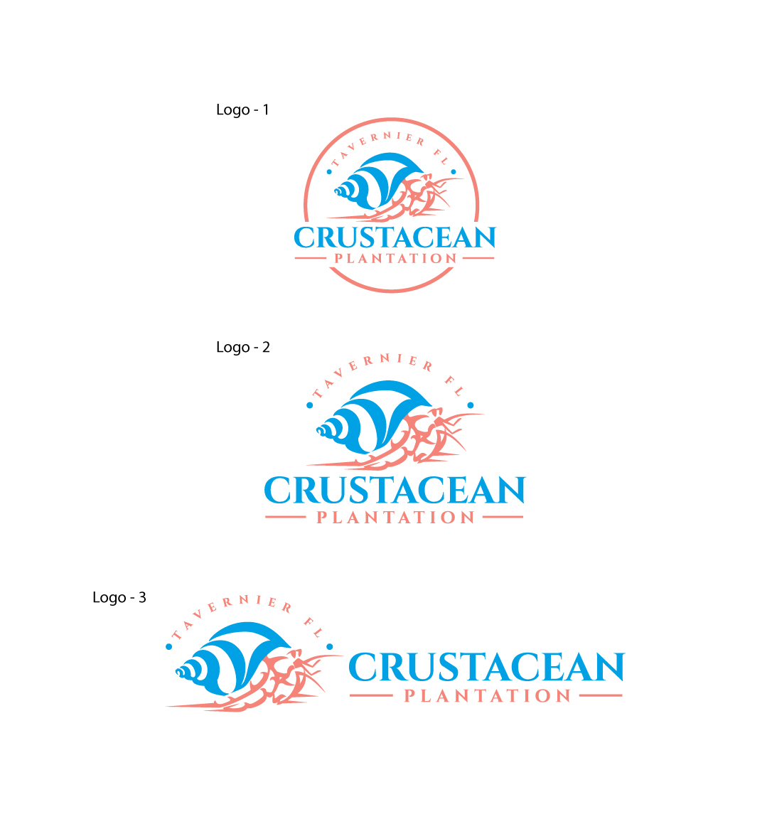 Logo Design by step forward 2 for Crustacean Plantation | Design #29584745