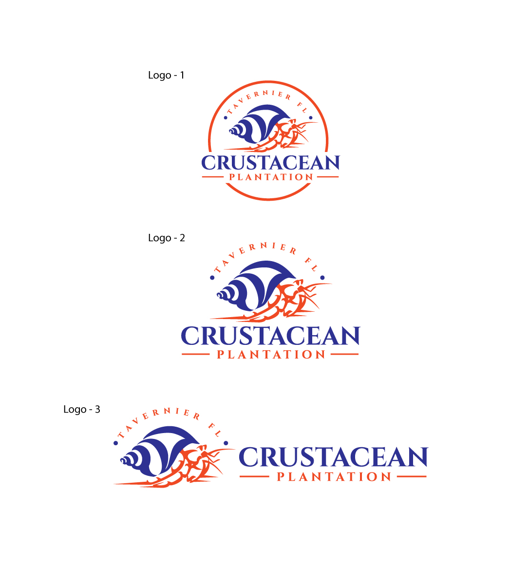 Logo Design by step forward 2 for Crustacean Plantation | Design #29584746