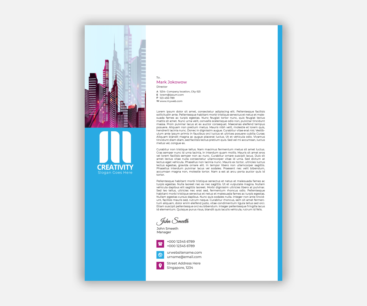 Letterhead Design by abvectart for this project | Design #29538116