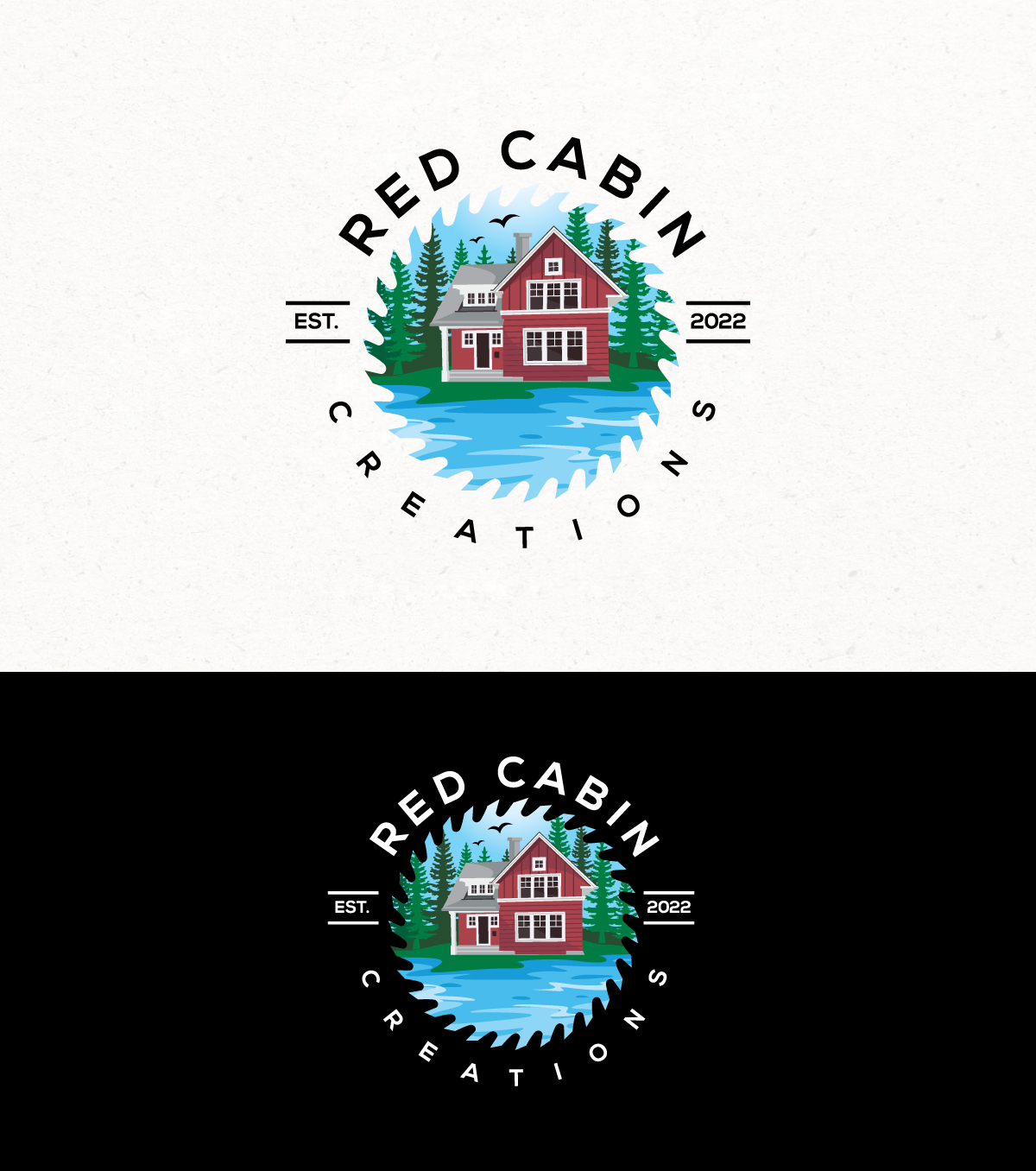 Logo Design by step forward 2 for Red Cabin Creations | Design #29534464