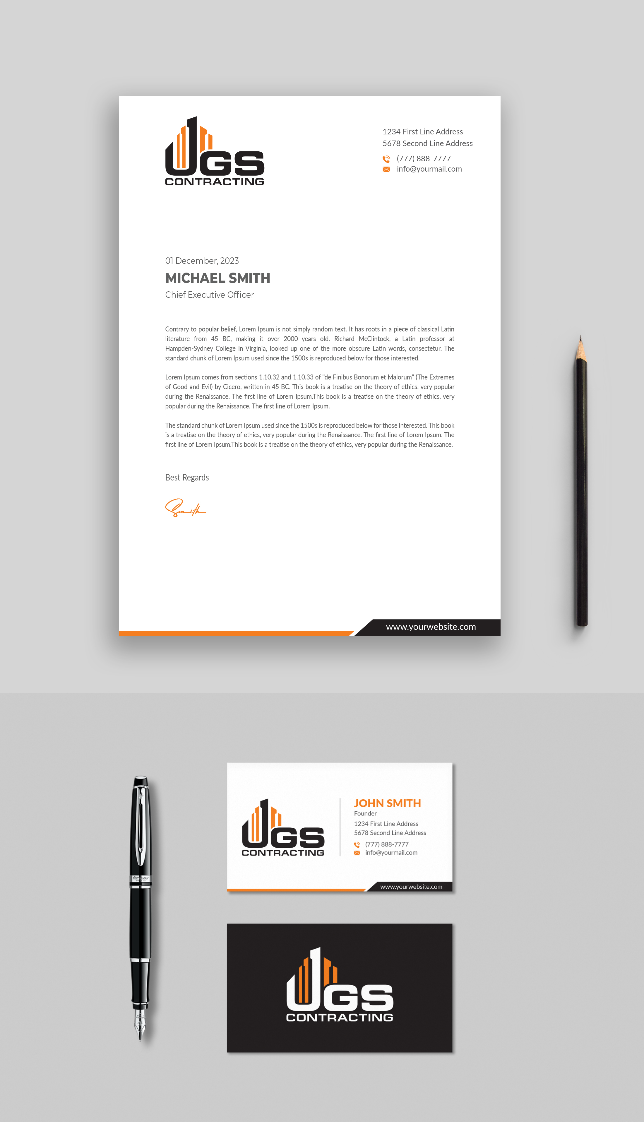 Letterhead Design by Musa. A for this project | Design #29527640
