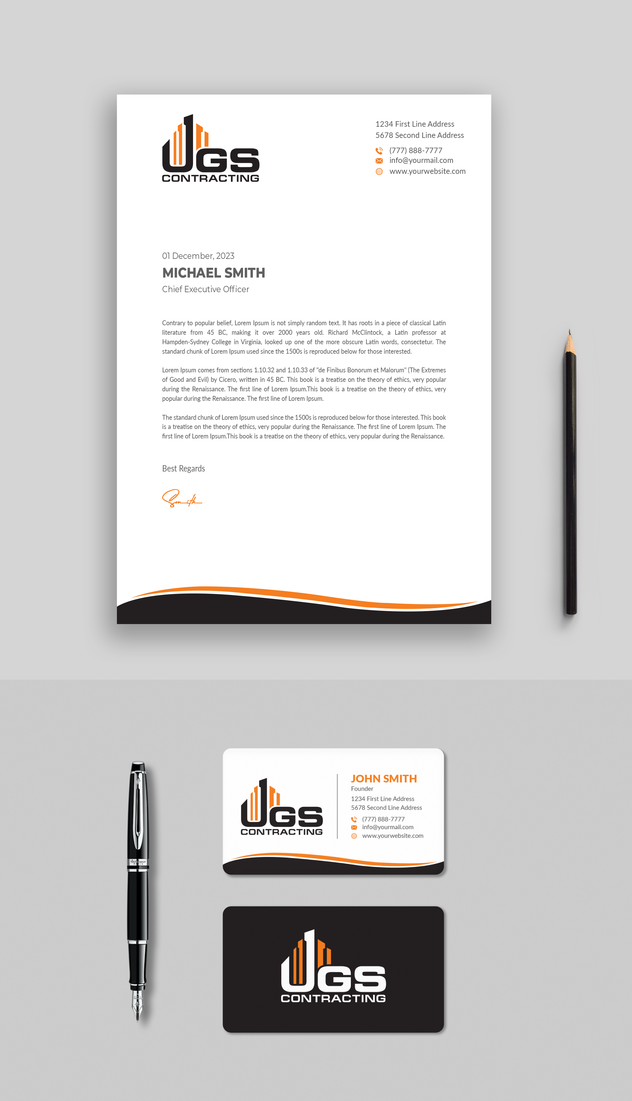 Letterhead Design by Musa. A for this project | Design #29527644