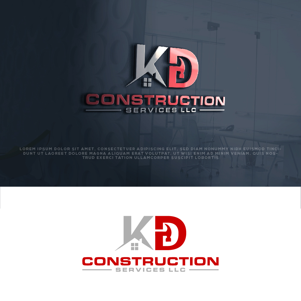 Logo Design by AlphabetZero.co.uk for KD Construction Services, LLC | Design #29560518