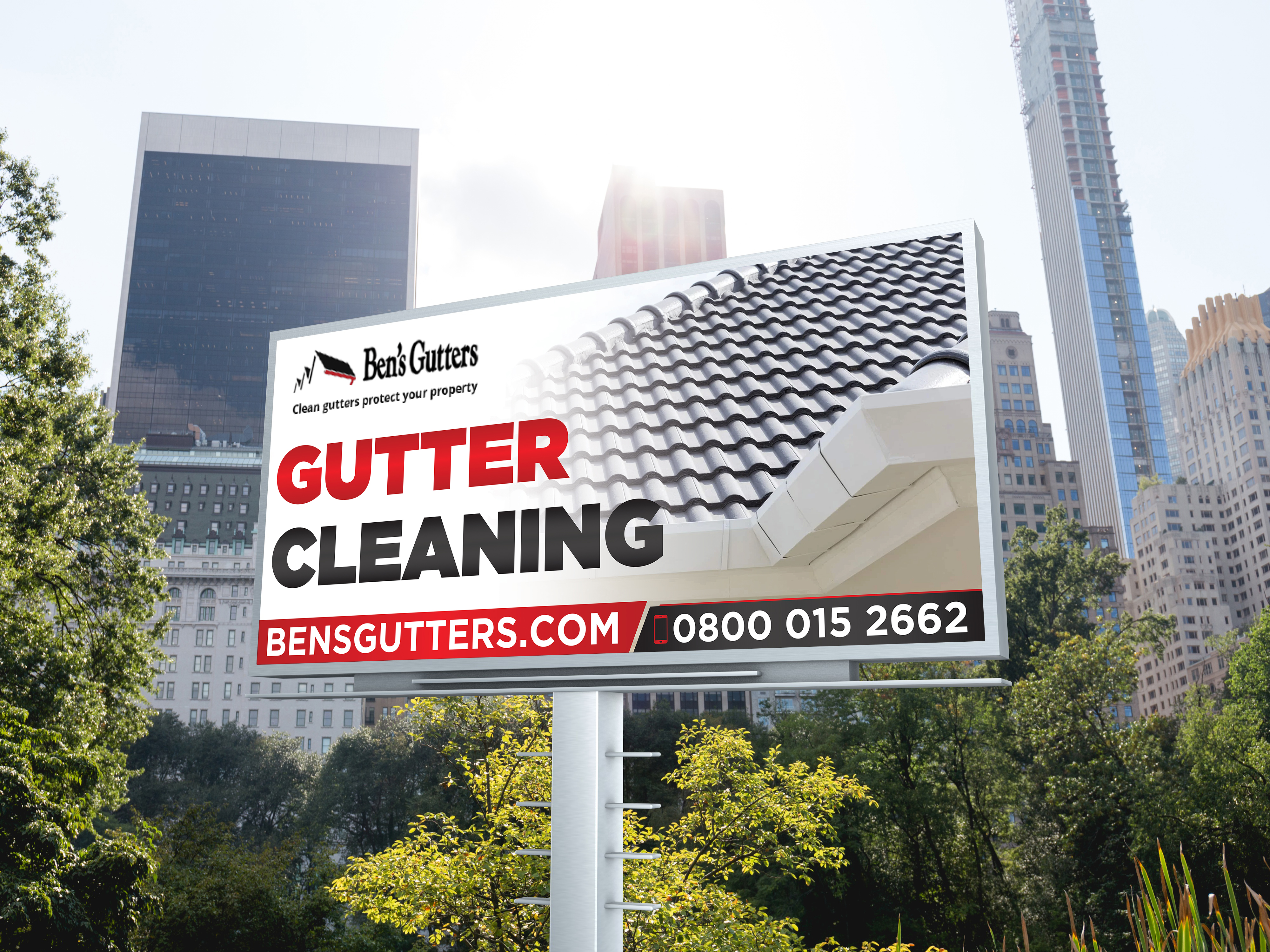 Diseño de Cartelera por Sun Creative para Bens Gutters Commercial | Diseño #29533128