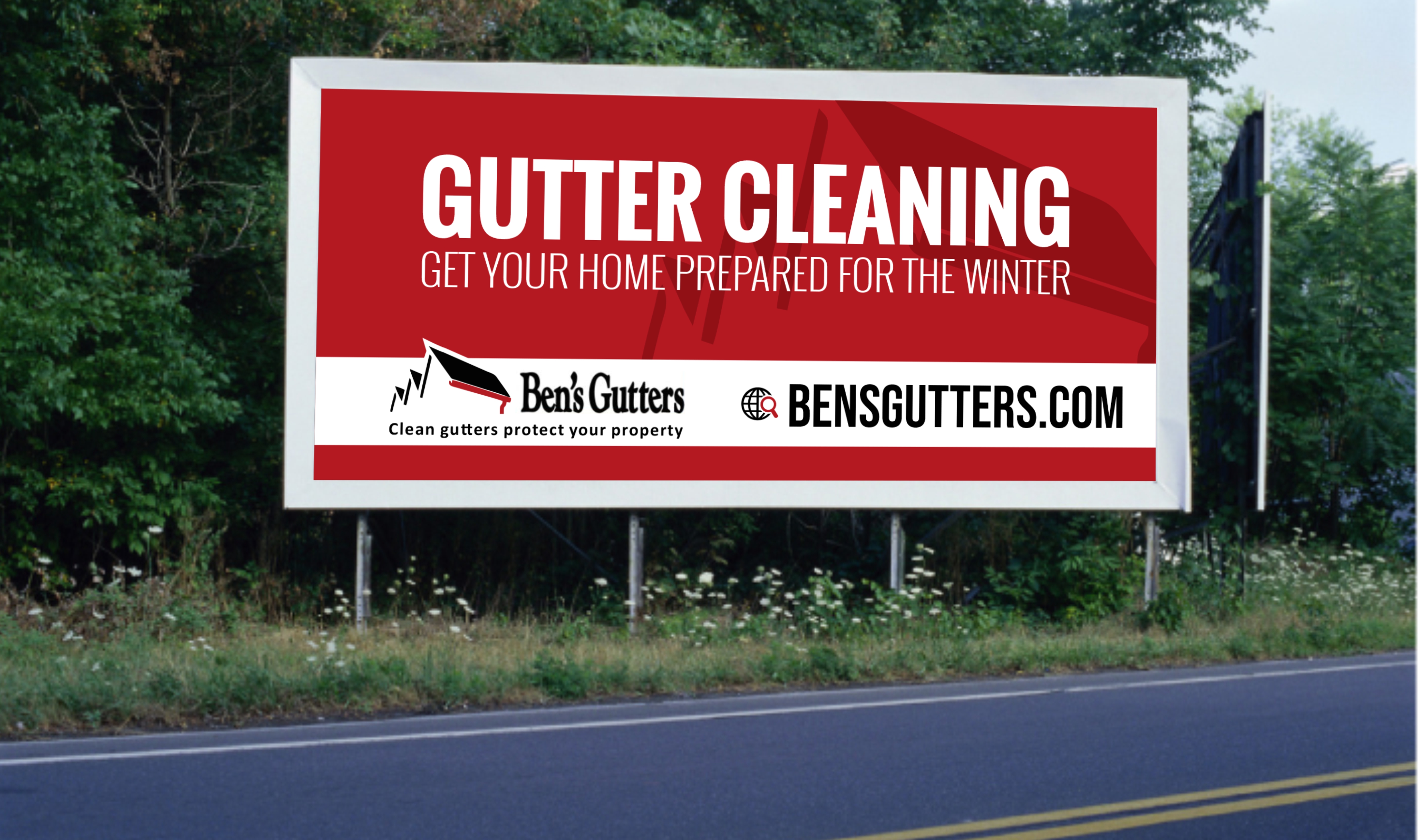 Billboard Design by Rajneesha for Bens Gutters Commercial | Design #29569612