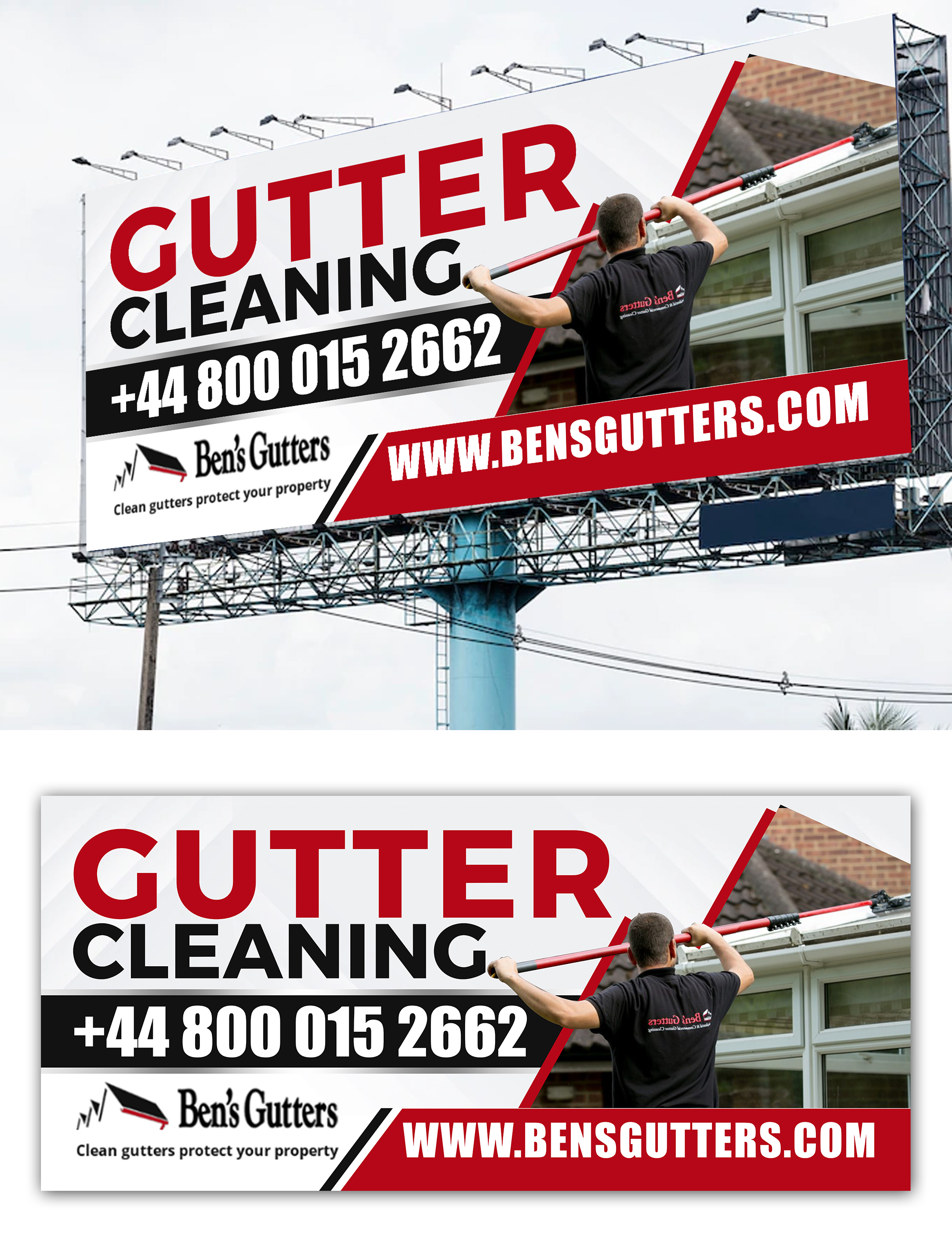 Design de Panneau par debdesign pour Bens Gutters Commercial | Design #29539777