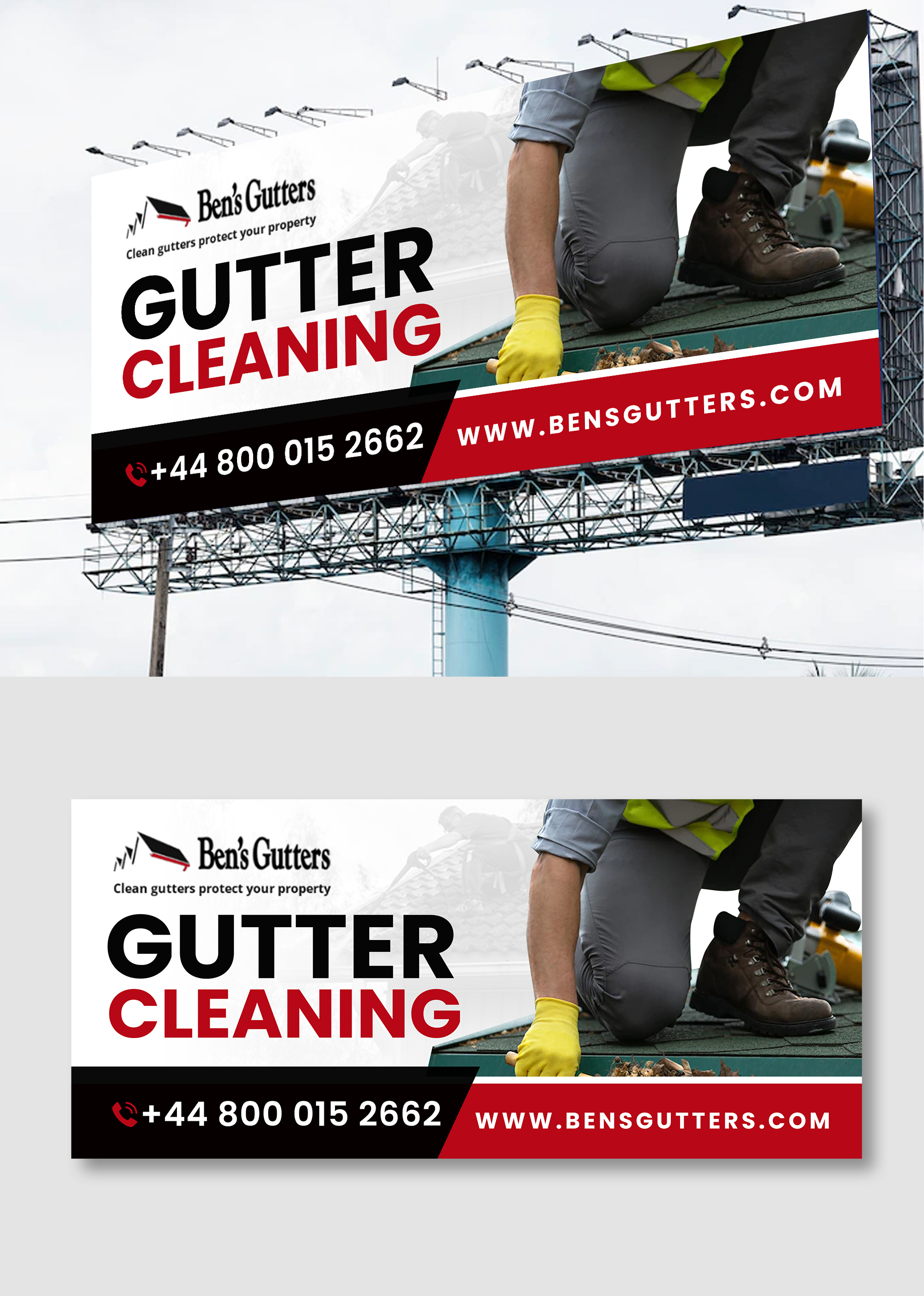 Billboard Design by debdesign for Bens Gutters Commercial | Design #29540032