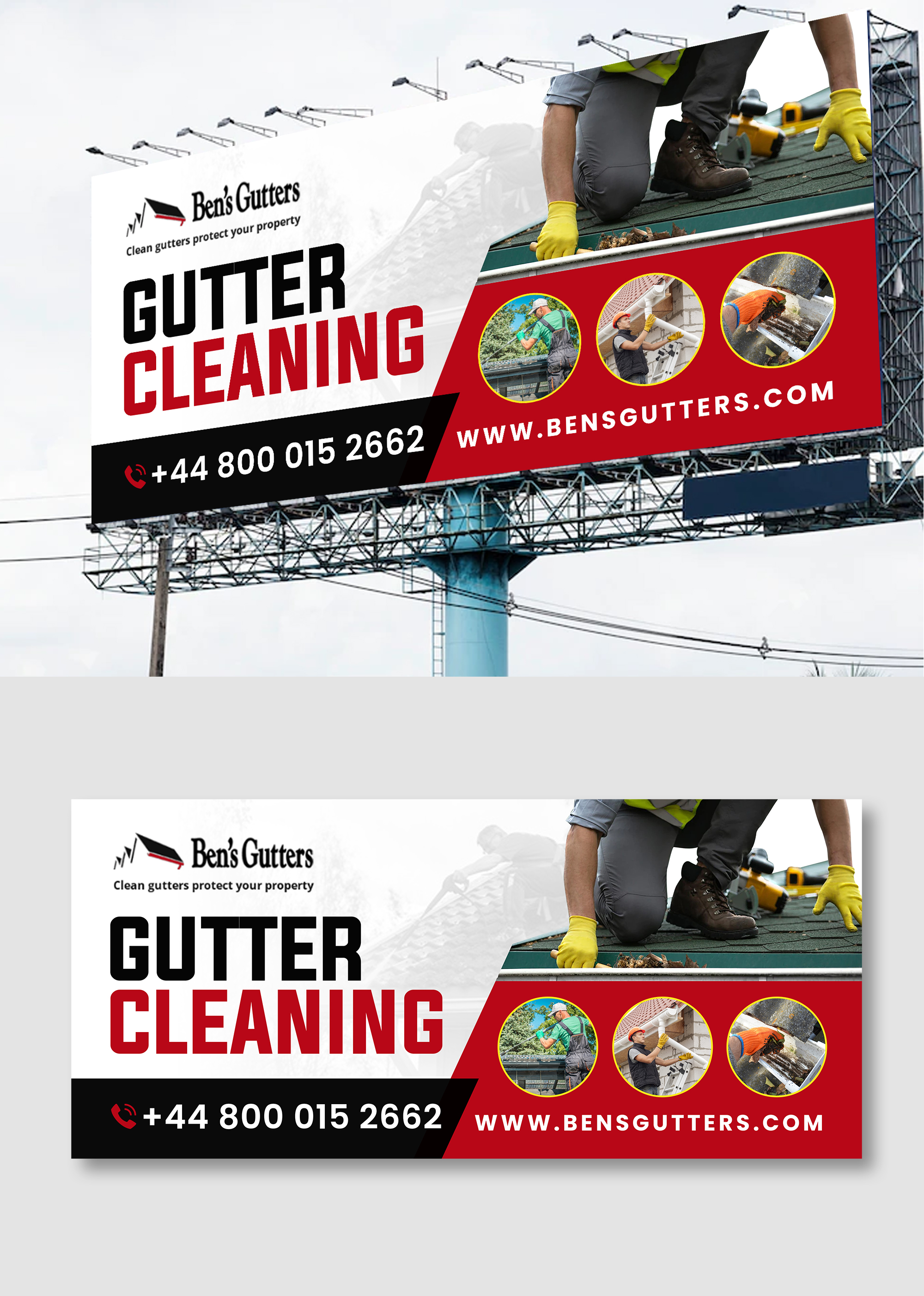 Billboard Design by debdesign for Bens Gutters Commercial | Design #29540033
