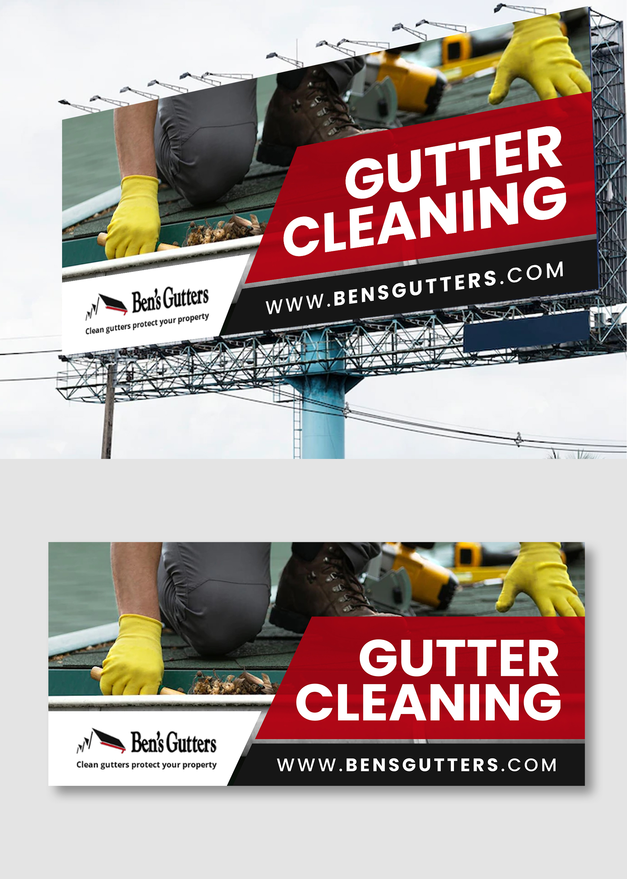 Design de Panneau par debdesign pour Bens Gutters Commercial | Design #29540036