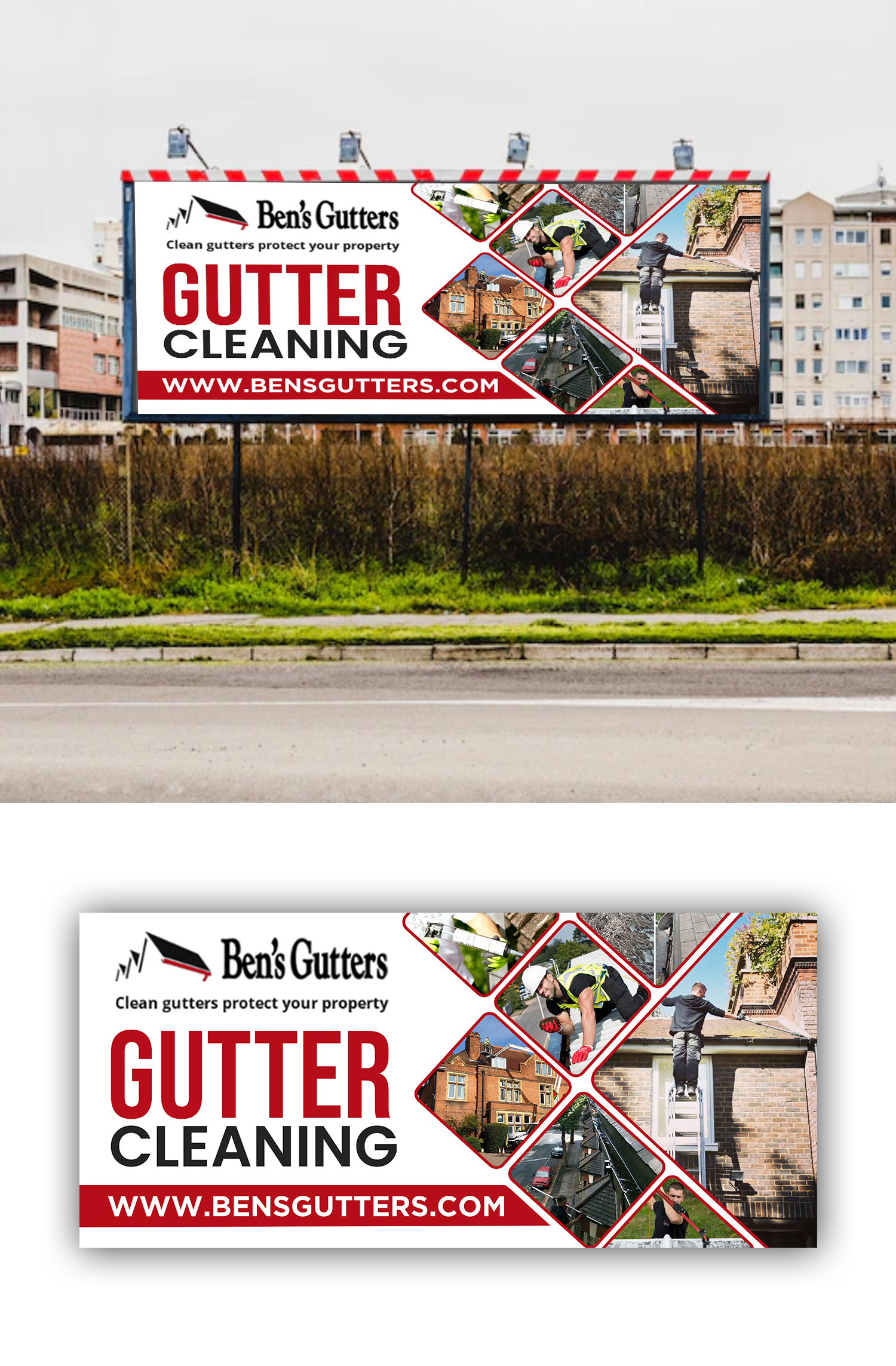 Design de Panneau par debdesign pour Bens Gutters Commercial | Design #29540465