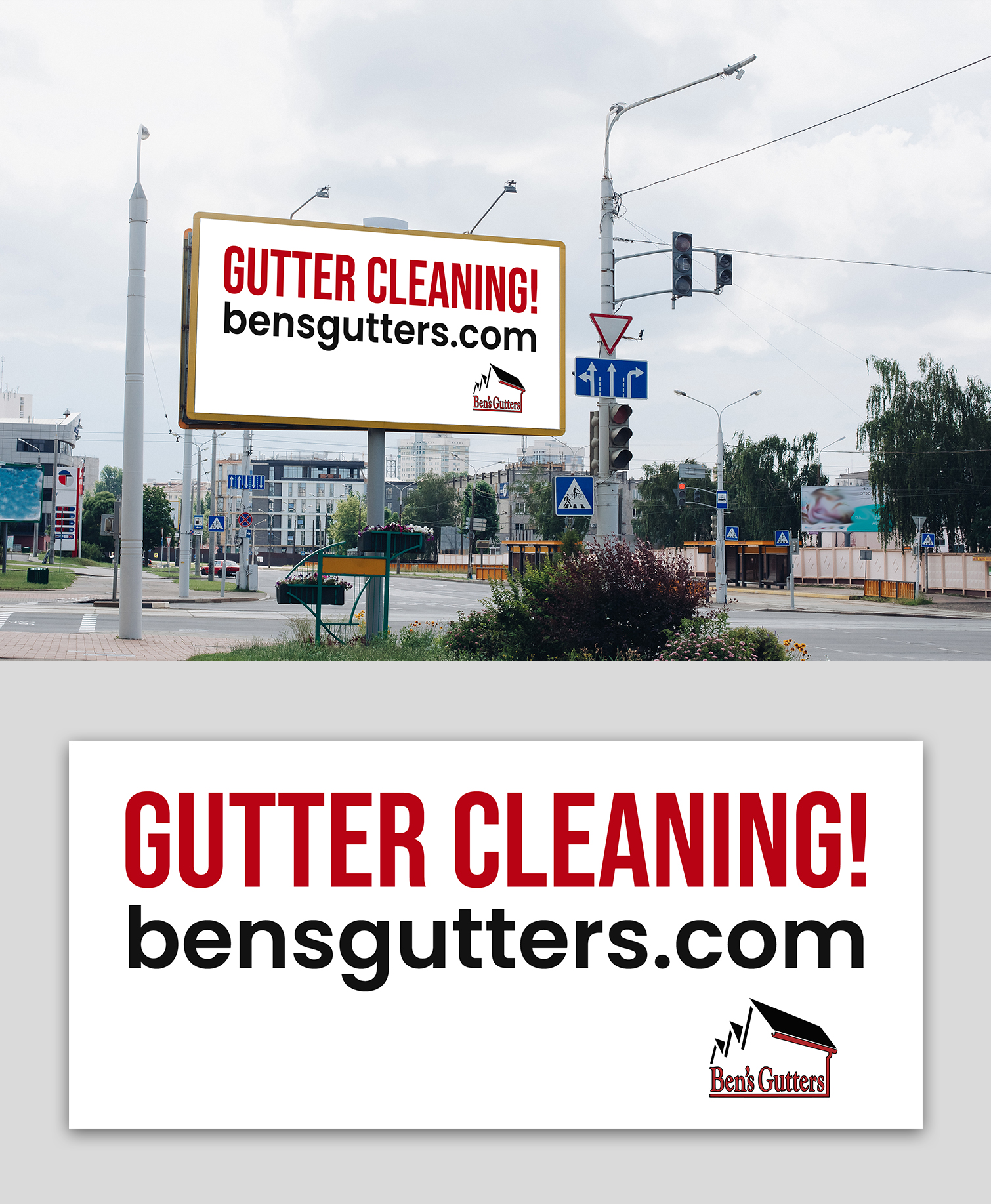 Billboard Design by debdesign for Bens Gutters Commercial | Design #29592313