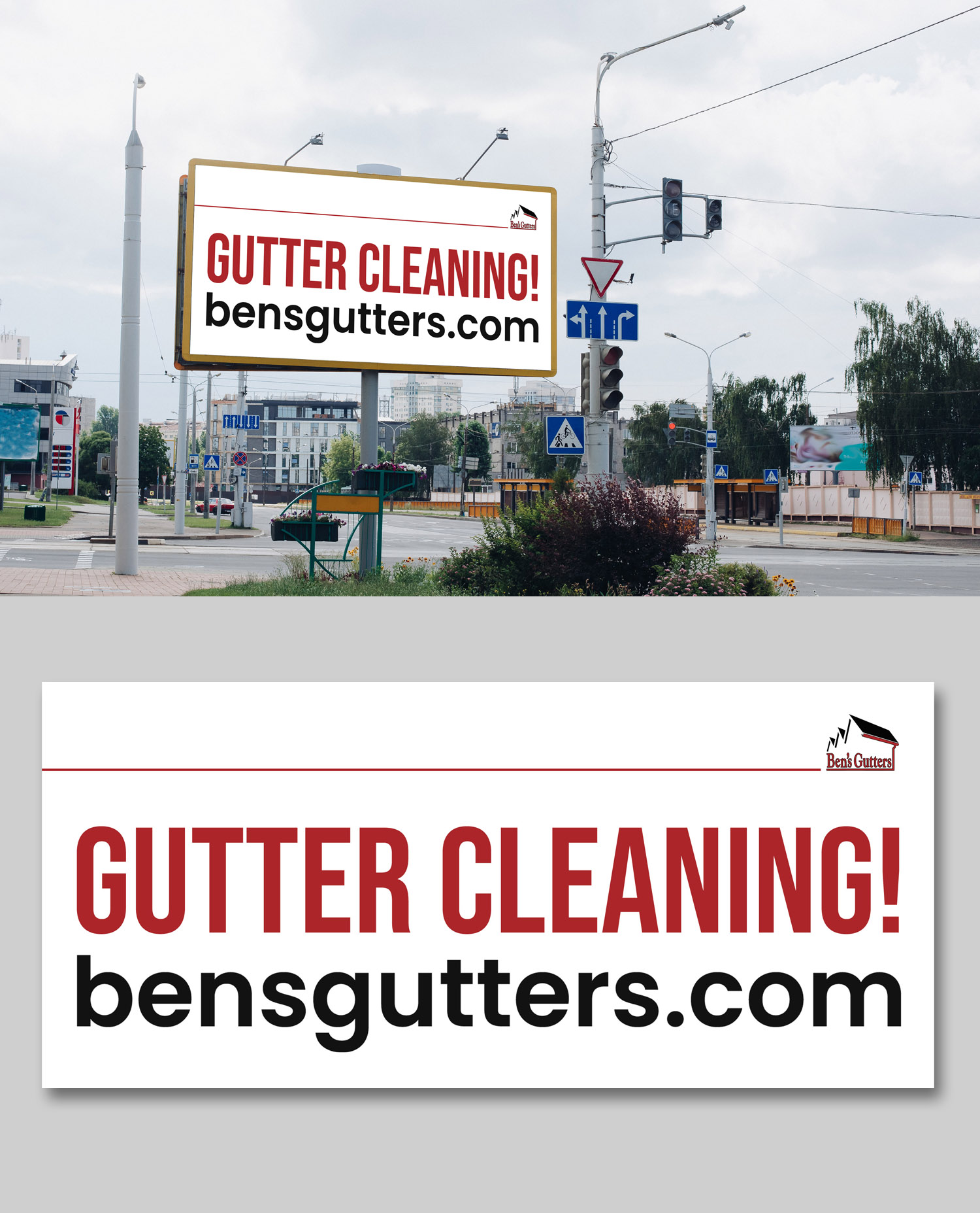 Billboard Design by debdesign for Bens Gutters Commercial | Design: #29597439