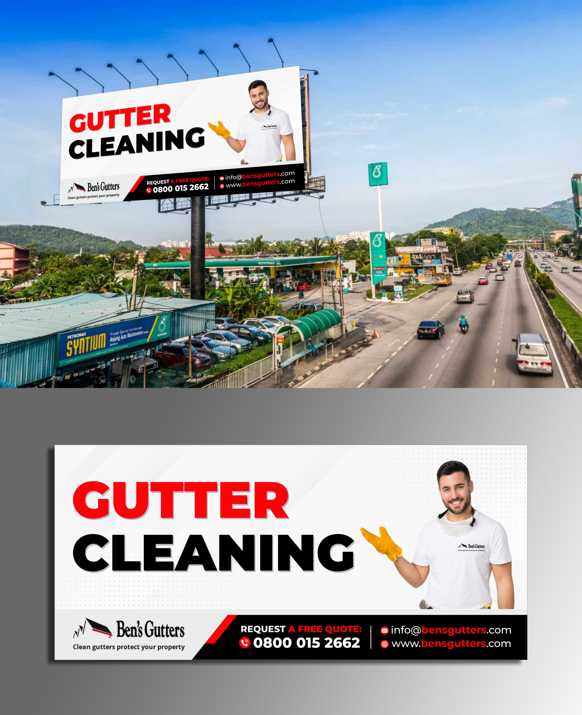 Design de Panneau par ecorokerz pour Bens Gutters Commercial | Design #29534267