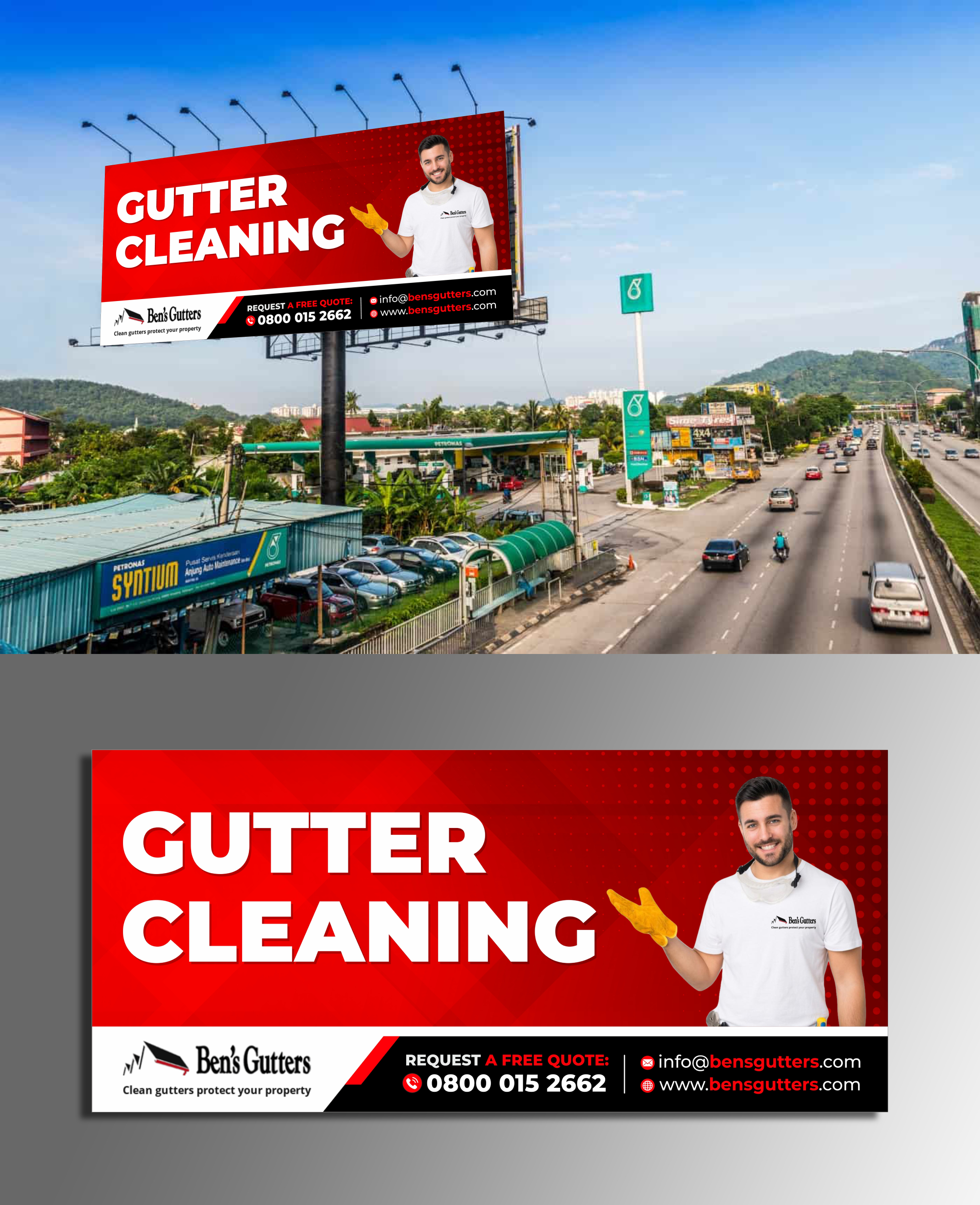 Design de Panneau par ecorokerz pour Bens Gutters Commercial | Design #29534270