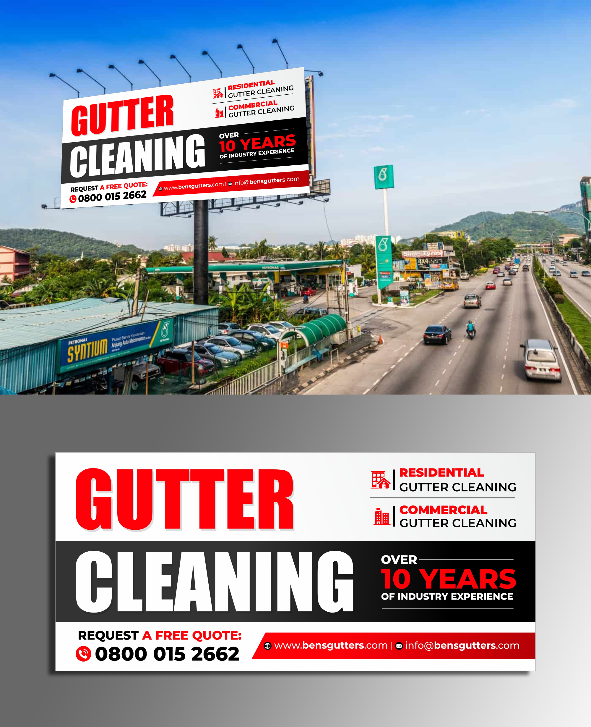 Design de Panneau par ecorokerz pour Bens Gutters Commercial | Design #29534843