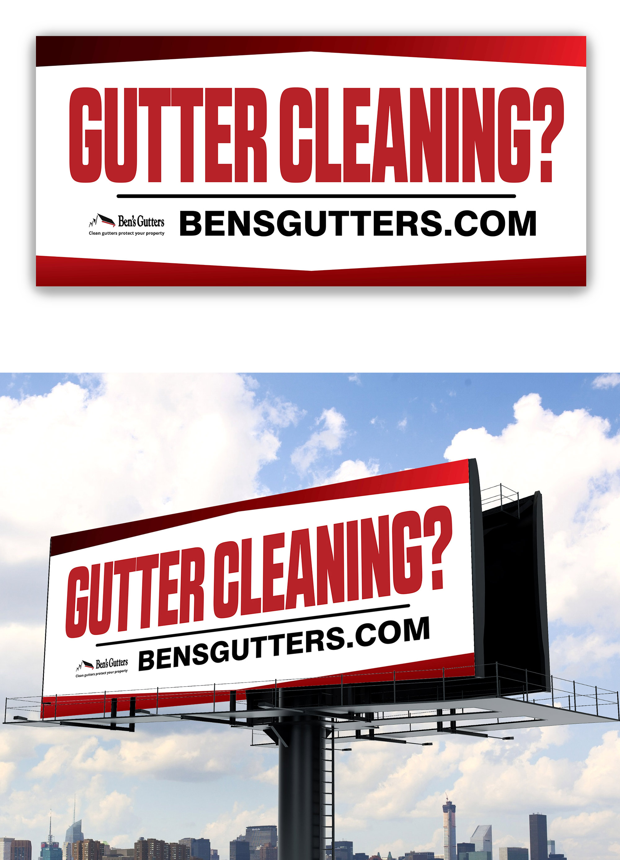 Billboard Design by Dil_gfx for Bens Gutters Commercial | Design #29537974