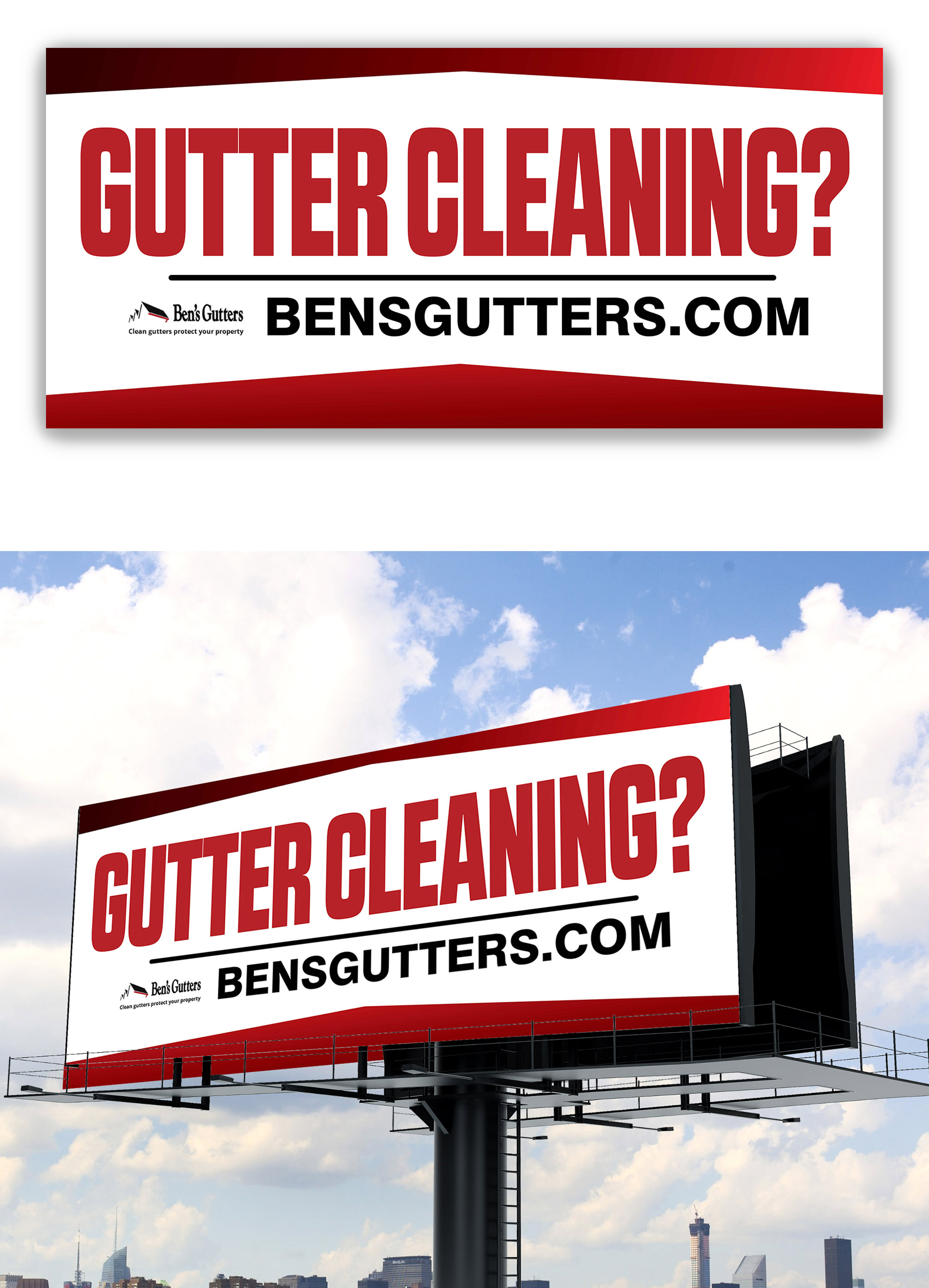 Billboard Design by Dil_gfx for Bens Gutters Commercial | Design #29537975
