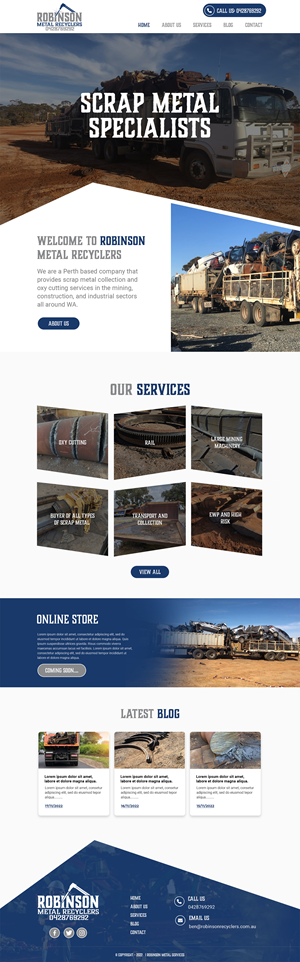 Web Design by MAHABA for Robinson Metal Recyclers | Design: #29546184