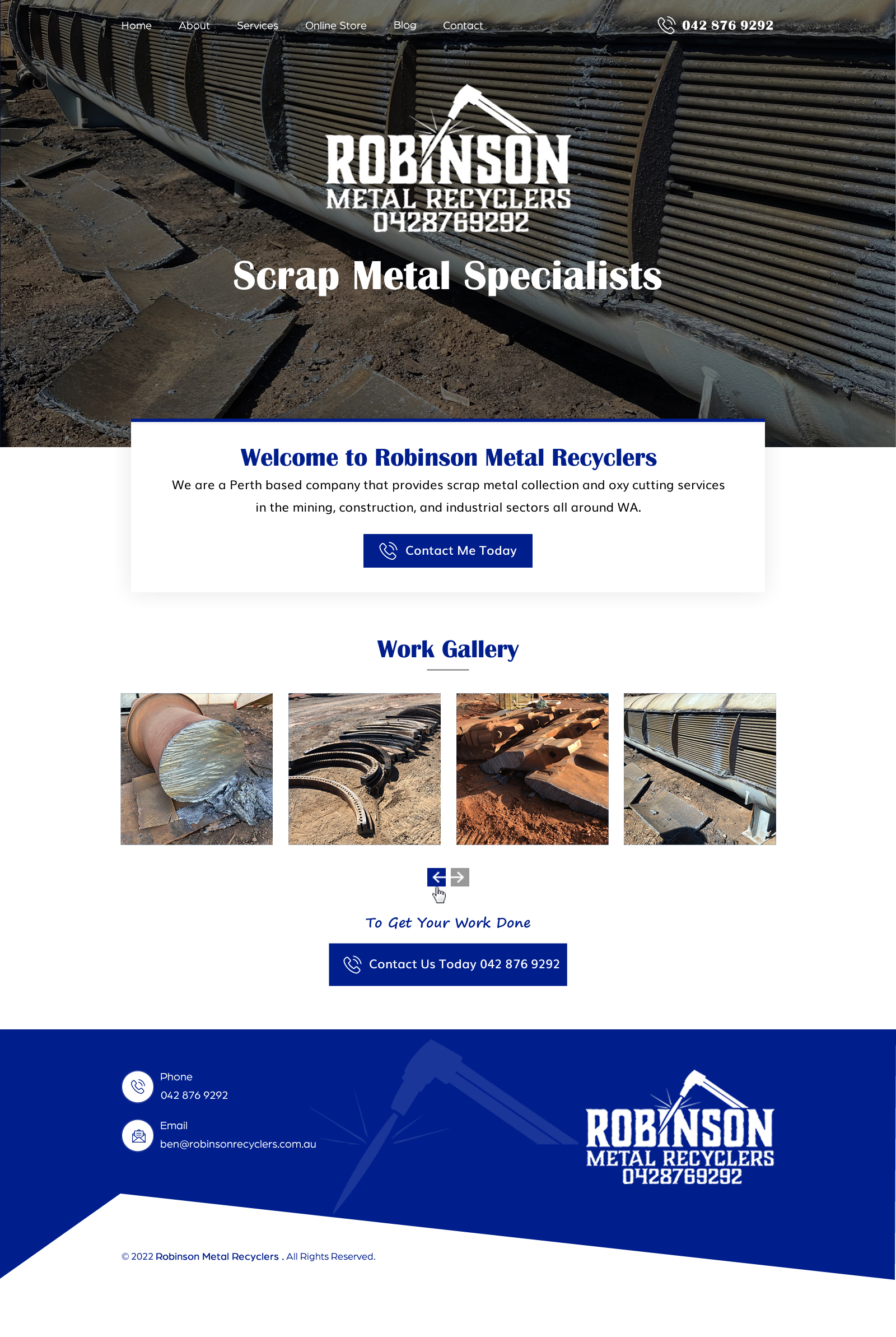 Diseño Web por harmi_199 para Robinson Metal Recyclers | Diseño #29543812