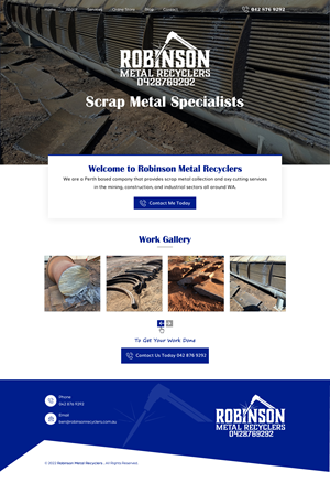 Web Design by harmi_199 for Robinson Metal Recyclers | Design: #29543812
