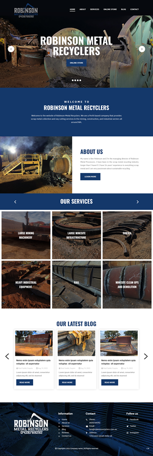 Web Design by pb for Robinson Metal Recyclers | Design: #29543316