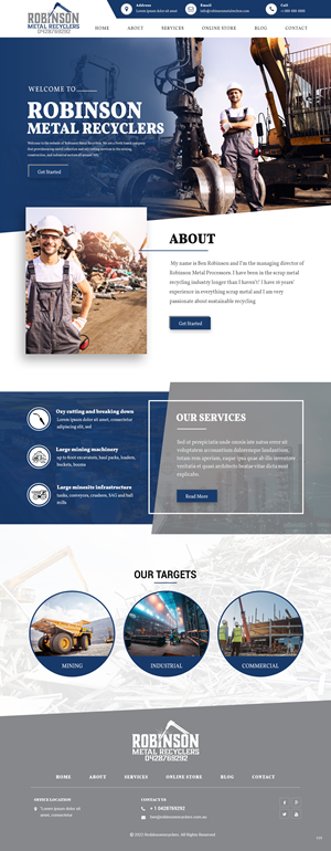 Web Design by pb for Robinson Metal Recyclers | Design: #29543317