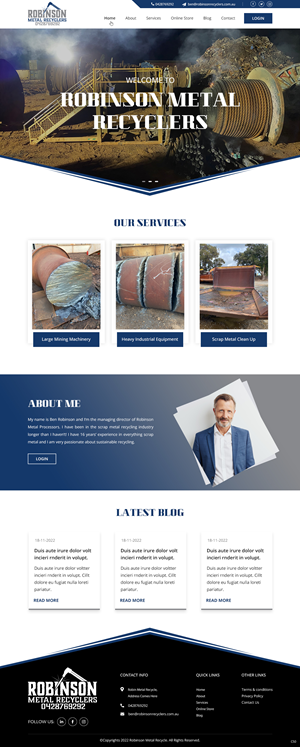 Web Design by pb for Robinson Metal Recyclers | Design: #29543326