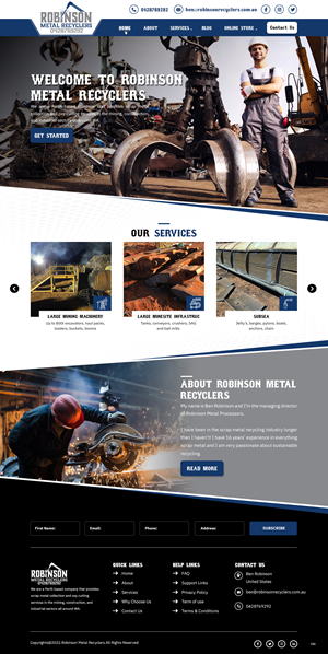 Web Design by pb for Robinson Metal Recyclers | Design: #29543334