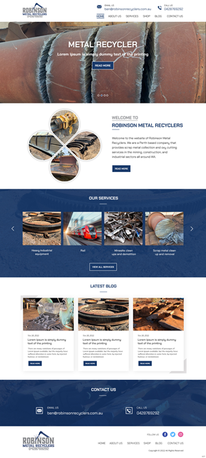 Web Design by pb for Robinson Metal Recyclers | Design: #29543335