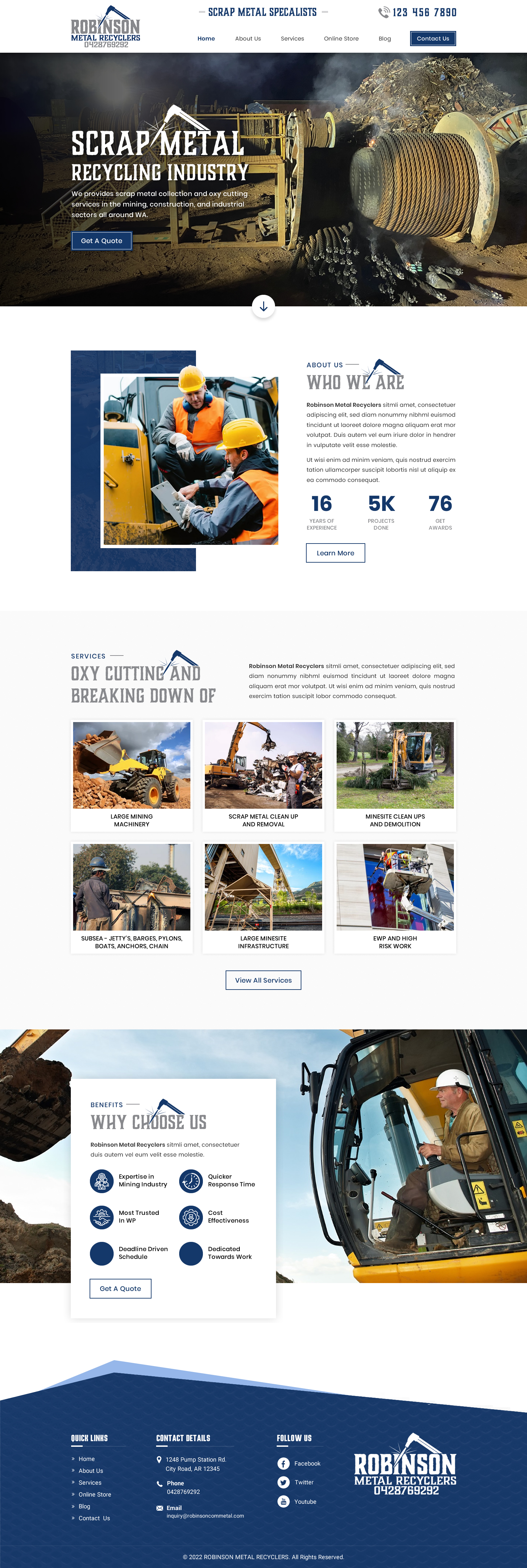 Web Design by Sbss for Robinson Metal Recyclers | Design: #29556722