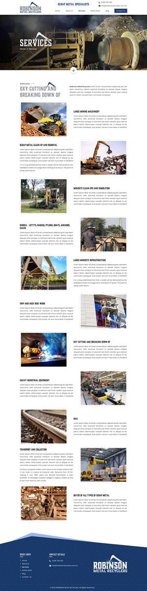 Web Design by Sbss for Robinson Metal Recyclers | Design: #29619901