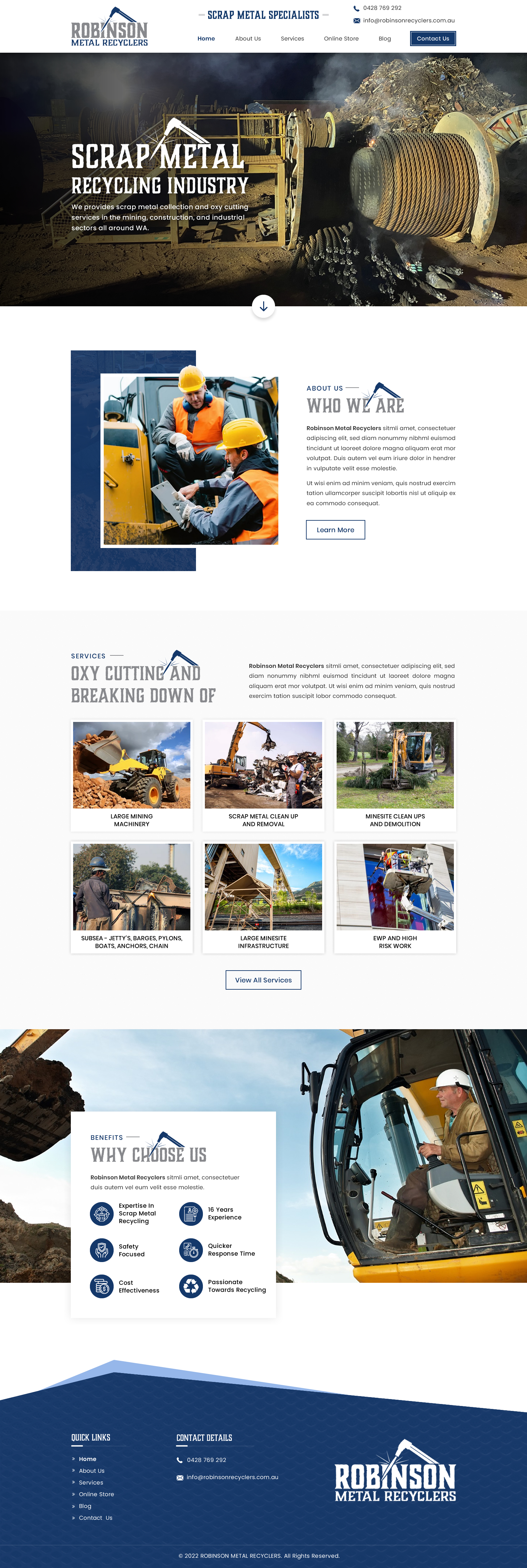 Web Design by Sbss for Robinson Metal Recyclers | Design #29621226