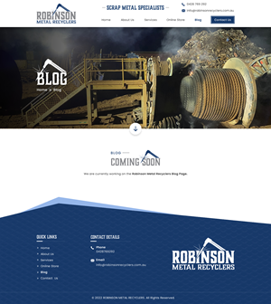Web Design by Sbss for Robinson Metal Recyclers | Design: #29633665