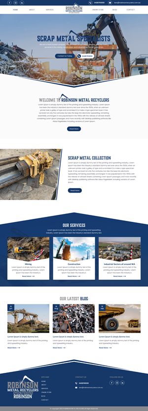 Web Design by rightway for Robinson Metal Recyclers | Design: #29545596