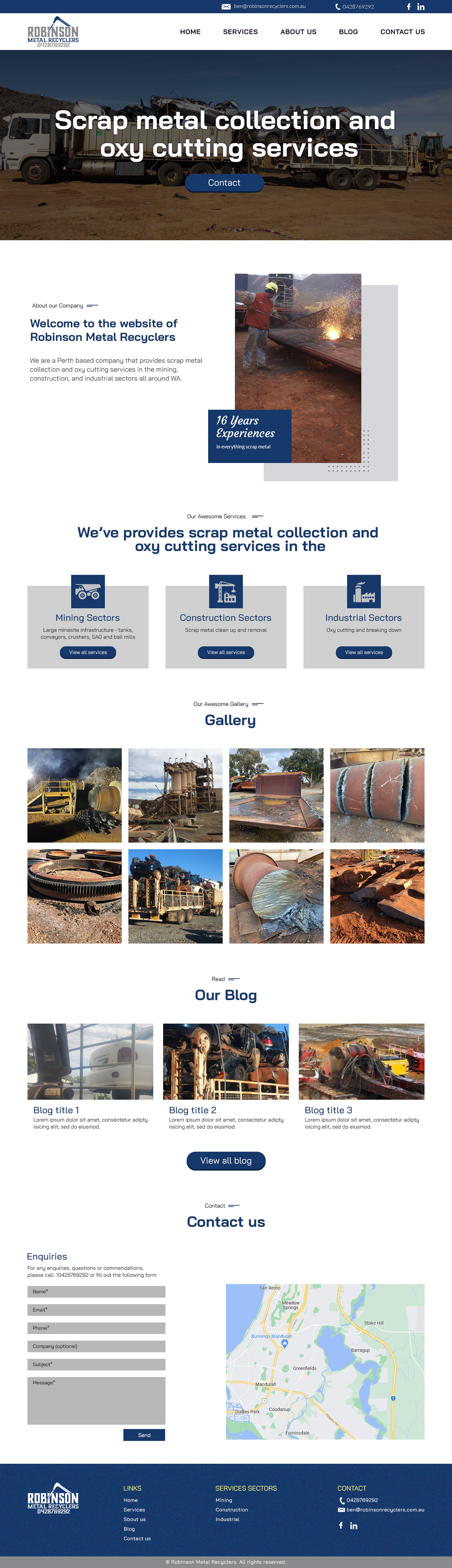 Web-Design von Tanvir für Robinson Metal Recyclers | Design #29565351
