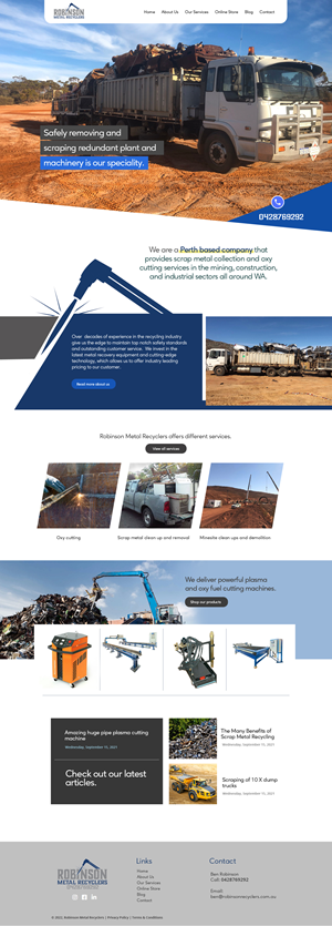 Web Design by subhalaxmi  khamari for Robinson Metal Recyclers | Design #29547999