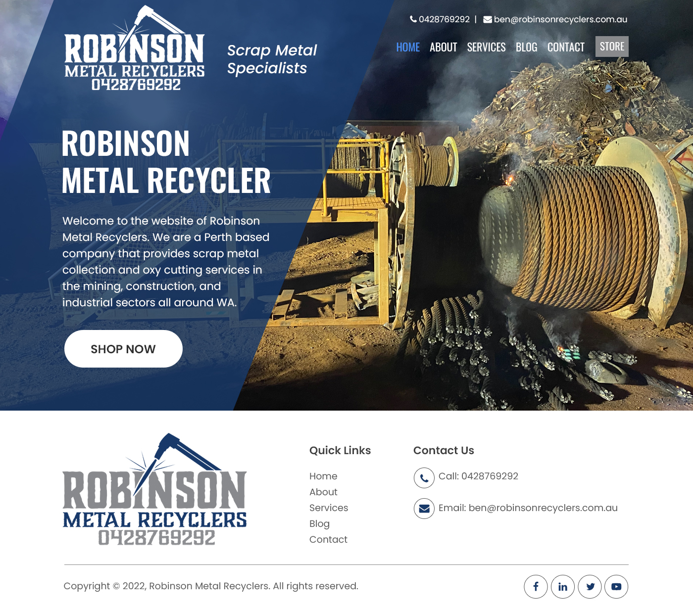 Web Design by Starlyn DS for Robinson Metal Recyclers | Design #29555205