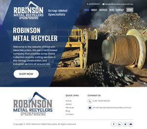 Web Design by Starlyn DS for Robinson Metal Recyclers | Design: #29555205