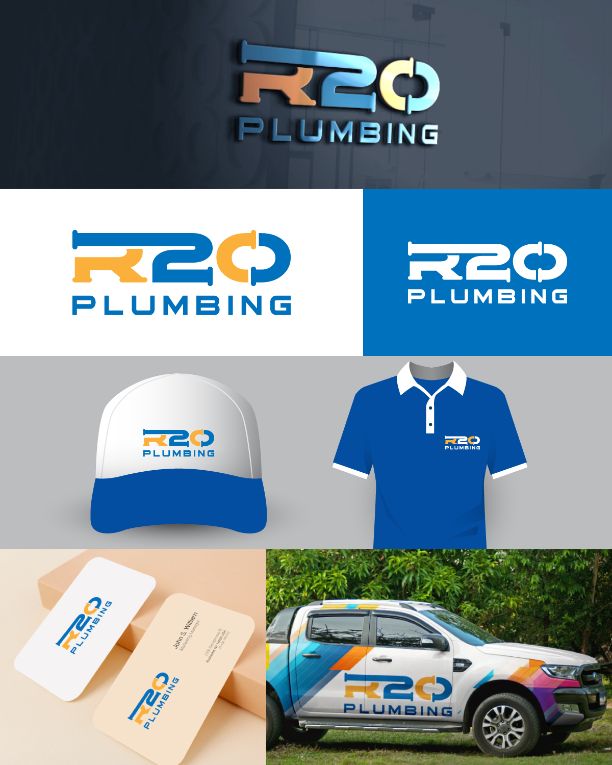 Design de Logo par Mr. Art pour R2O Plumbing  | Design #29546535