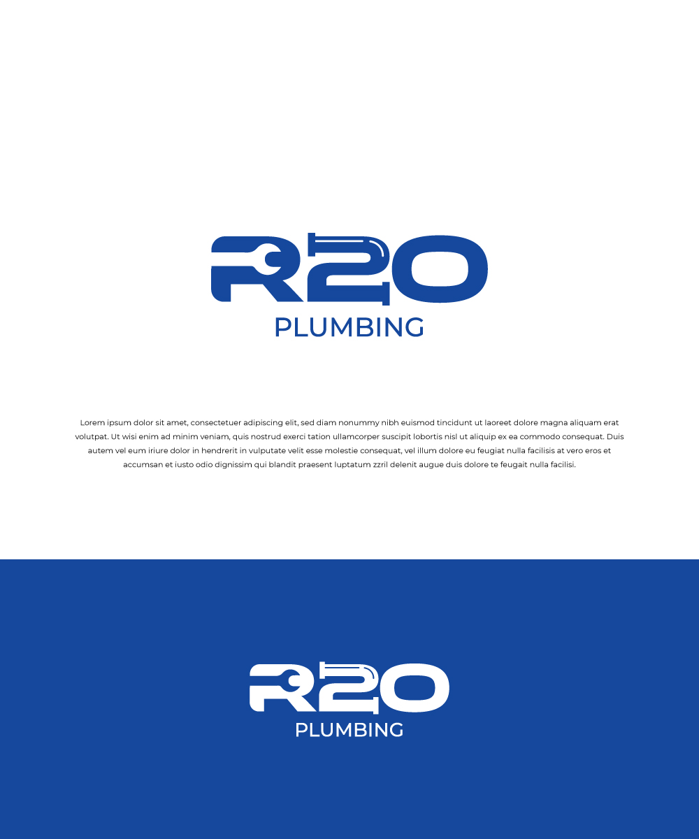 Logo-Design von TrisDesign für R2O Plumbing  | Design #29544716