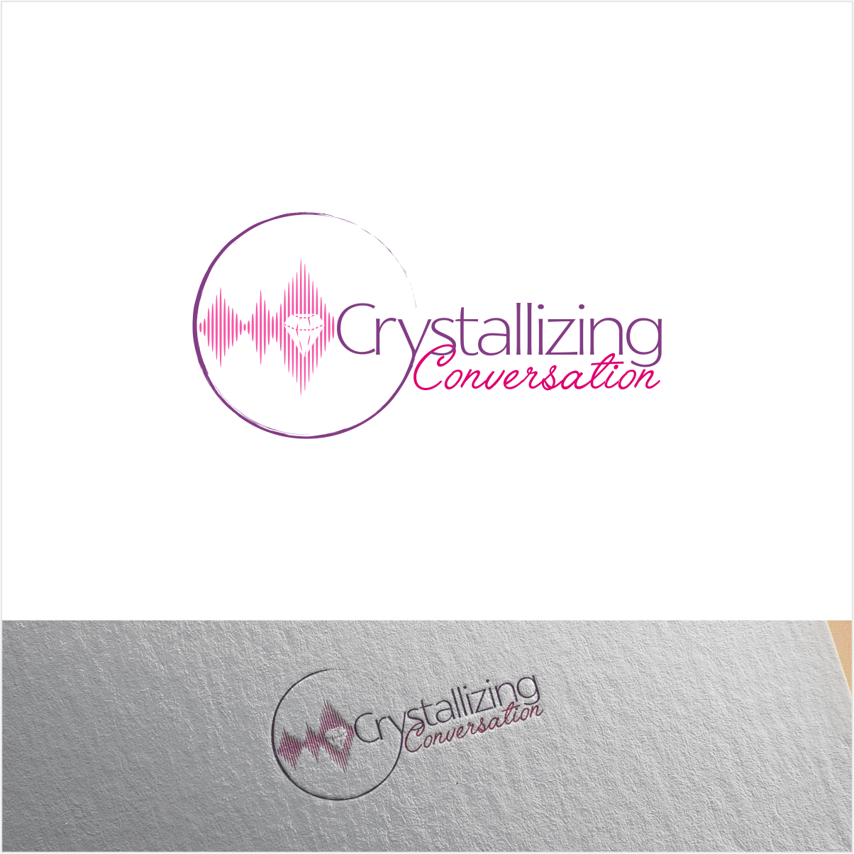 Logo Design by Arham Hidayat for Crystallizing Conversations | Design #29564001
