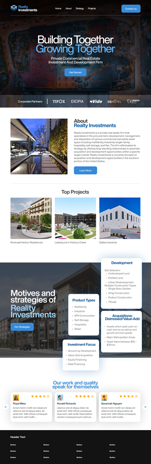 Web Design by Maansib for Realty Investments | Design: #29566208