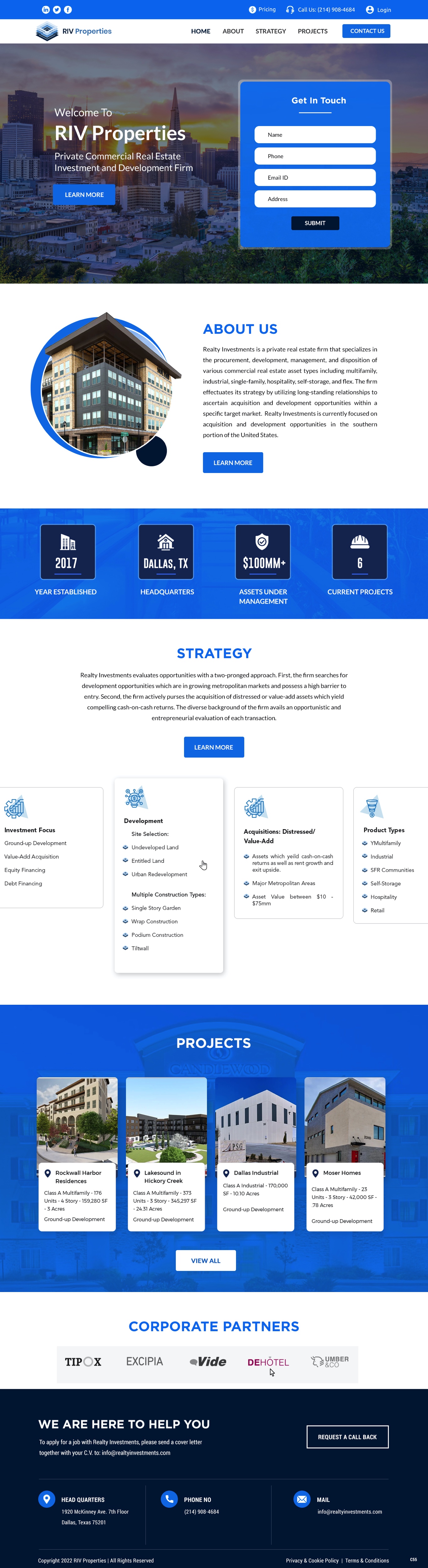 Web Design by pb for Realty Investments | Design #29558027