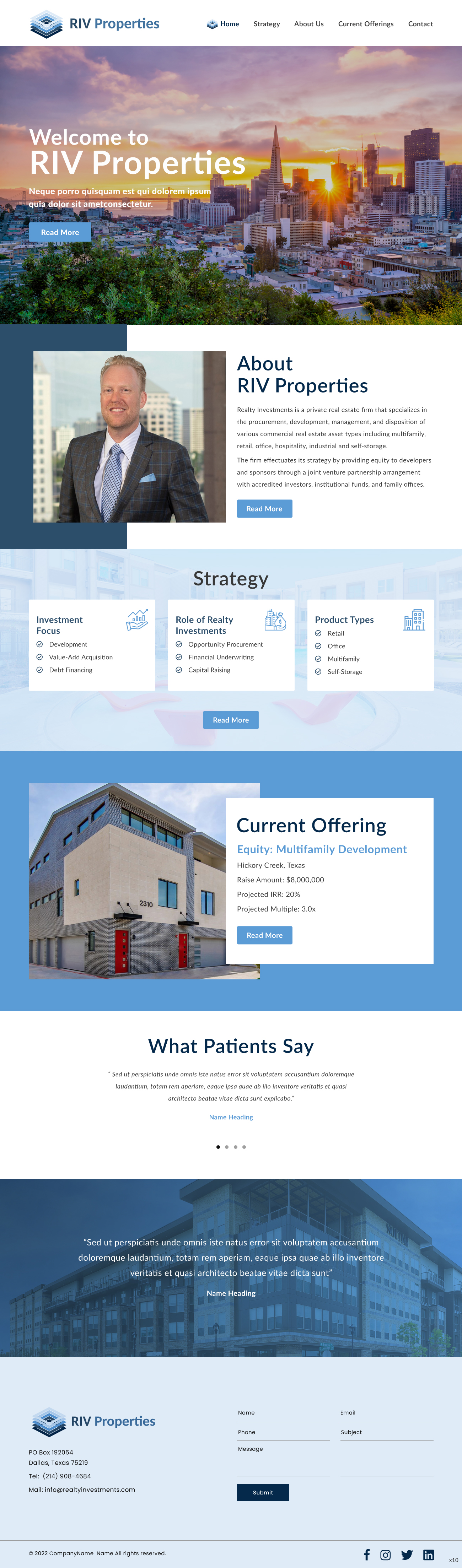 Web Design by pb for Realty Investments | Design #29558029