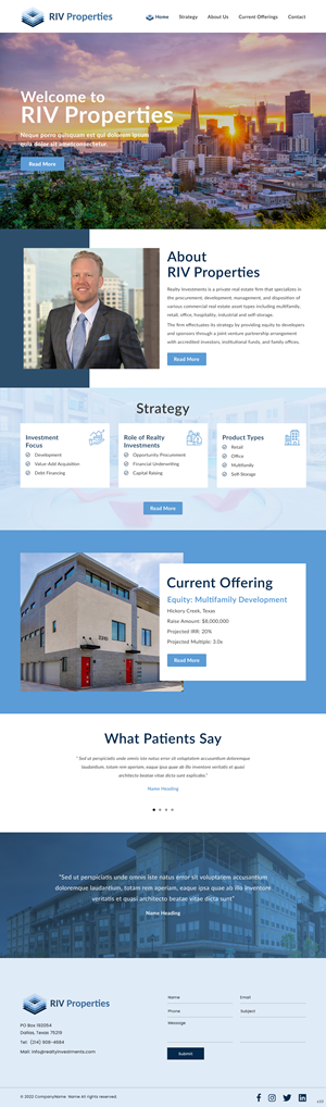 Web Design by pb for Realty Investments | Design: #29558029