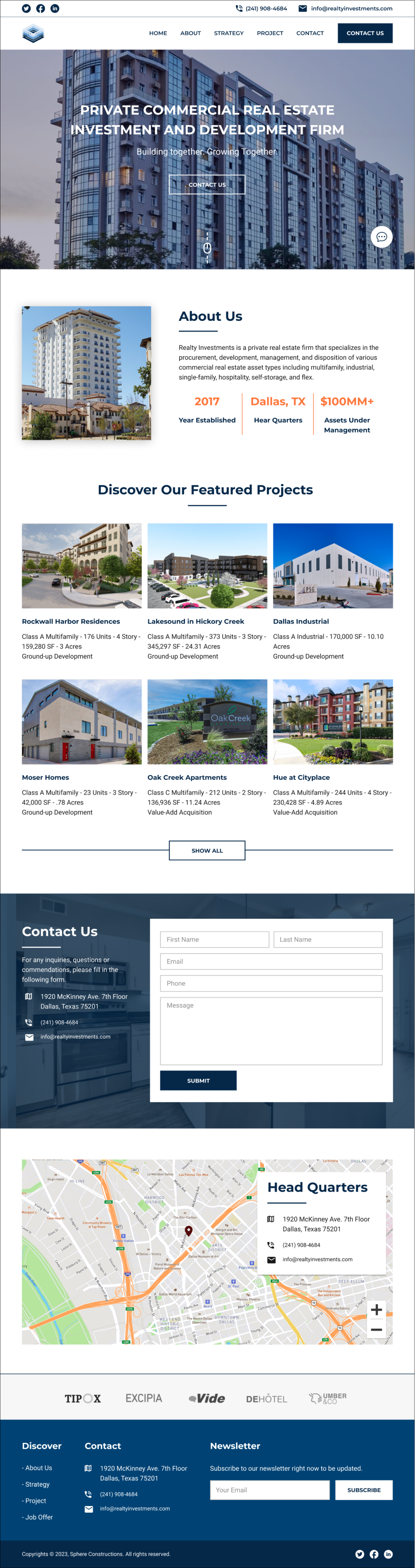 Web Design by Taufik H for Realty Investments | Design #29598465