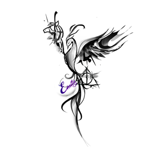 Phoenix with integrated symbols for shoulder | Tattoo Design by Mahder