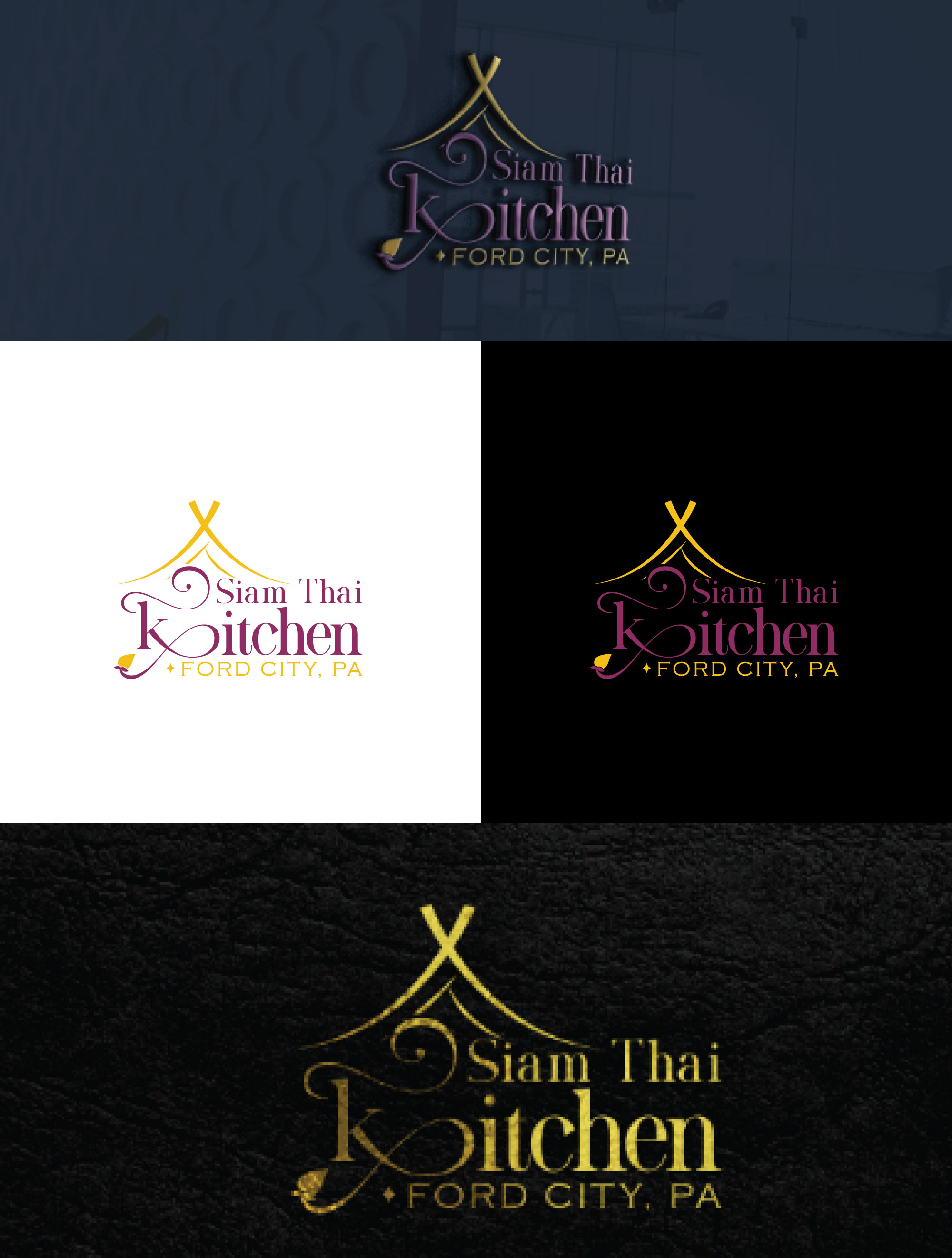 Logo Design by RRR Design for Thai Siam Kitchen | Design #29552902